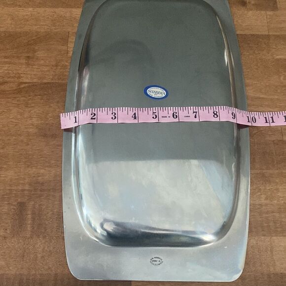 Vintage Selandia 18/8 Stainless Steel Large Serving Tray Made in Denmark - Picture 8 of 8